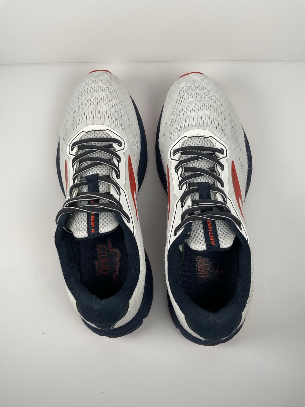 Brooks Anthem 4 Men’s Size 11.5 D White Orange Running Shoes - Picture 9 of 13
